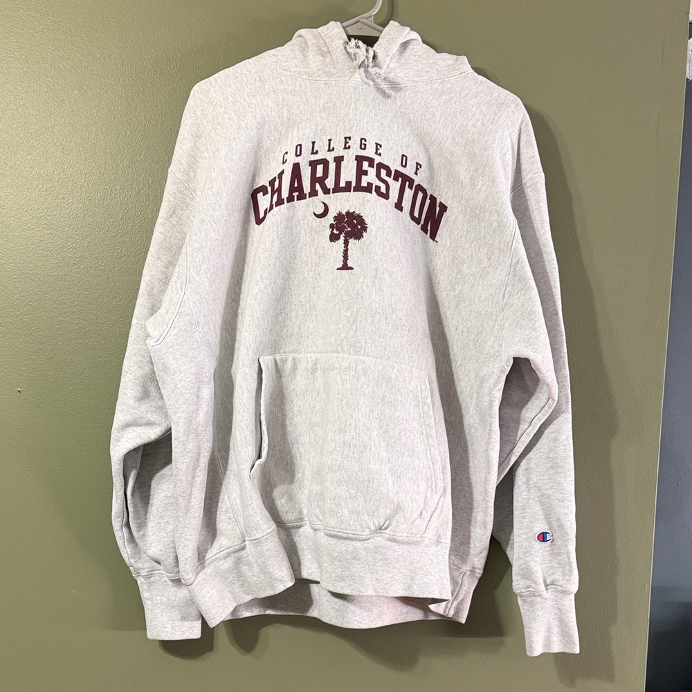 Champion Light Gray College of Charleston Hoodie
